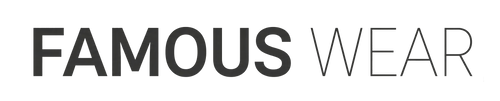 Famous Wear logo in black text on a white background