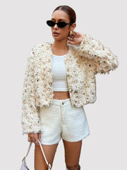 FM- V3 Women’s Cropped Sequin Jacket