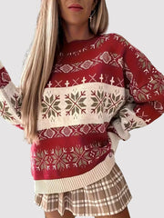 FM- V 3 Women’s Patterned Crewneck Sweater